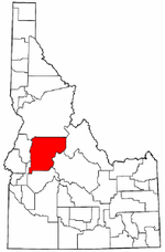 Idaho Map showing Valley County
