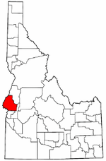 Idaho Map showing Washington County