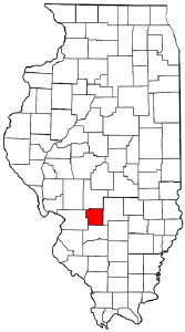Illinois Map showing Bond County