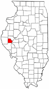 Illinois Map showing Brown County
