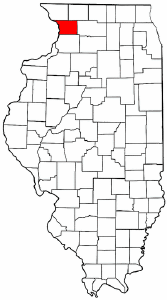 Illinois Map showing Carroll County