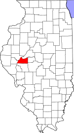 Illinois Map showing Cass County