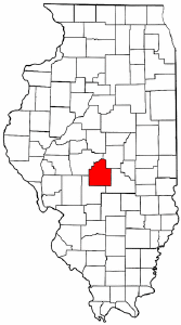 Illinois Map showing Christian County
