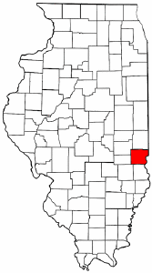 Illinois Map showing Clark County