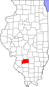 Illinois Map showing Clinton County