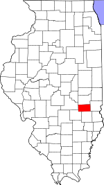 Illinois Map showing Cumberland County