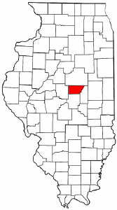 Illinois Map showing DeWitt County