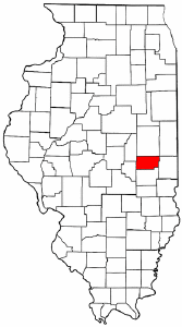 Illinois Map showing Douglas County