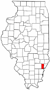 Illinois Map showing Edwards County