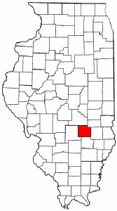 Illinois Map showing Effingham County