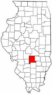 Illinois Map showing Fayette County
