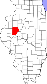 Illinois Map showing Fulton County