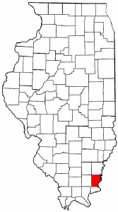 Illinois Map showing Gallatin County
