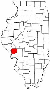 Illinois Map showing Greene County