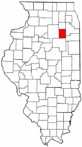 Illinois Map showing Grundy County