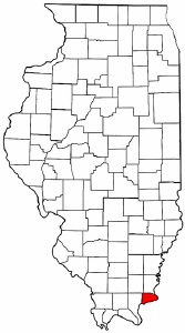 Illinois Map showing Hardin County