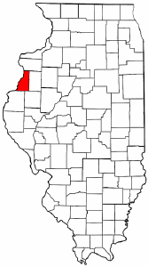 Illinois Map showing Henderson County