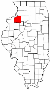 Illinois Map showing Henry County