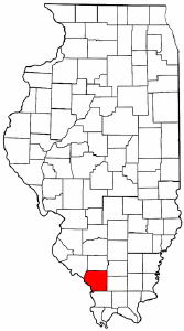 Illinois Map showing Jackson County