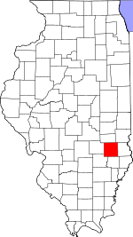 Illinois Map showing Jasper County