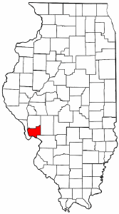 Illinois Map showing Jersey County