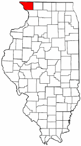 Illinois Map showing Jo Daviess County