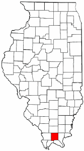 Illinois Map showing Johnson County