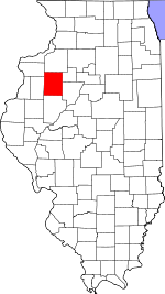 Illinois Map showing Knox County