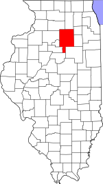 Illinois Map showing La Salle County