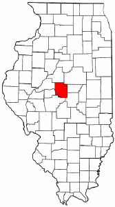 Illinois Map showing Logan County