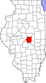 Illinois Map showing Macon County