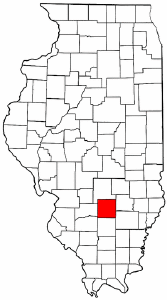 Illinois Map showing Marion County