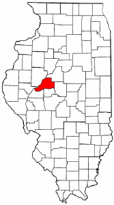 Illinois Map showing Mason County