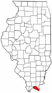 Illinois Map showing Massac County