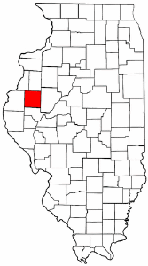 Illinois Map showing McDonough County