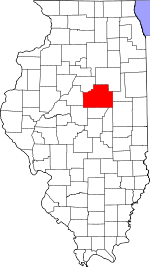 Illinois Map showing McLean County