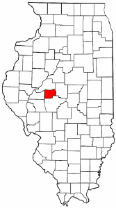 Illinois Map showing Menard County