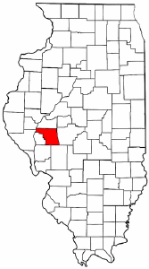 Illinois Map showing Morgan County