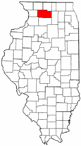 Illinois Map showing Ogle County