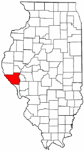 Illinois Map showing Pike County