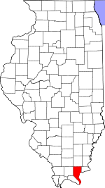 Illinois Map showing Pope County