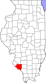 Illinois Map showing Randolph County