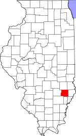 Illinois Map showing Richland County