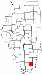 Illinois Map showing Saline County
