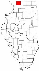 Illinois Map showing Stephenson County