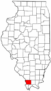 Illinois Map showing Union County