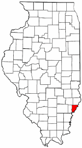 Illinois Map showing Wabash County