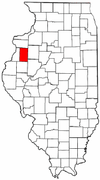 Illinois Map showing Warren County