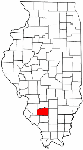 Illinois Map showing Washington County