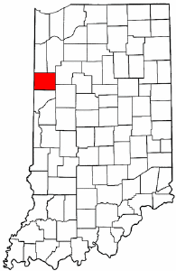 Indiana Map showing Benton County